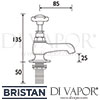 Bristan 1901 Bath Taps Dimensions